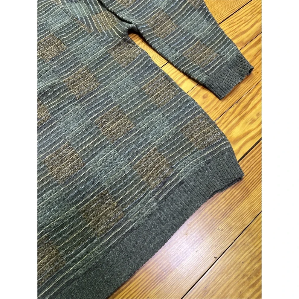 Vintage Tricots St‎ Raphael Mens Merino Wool Crewneck Sweater XXL Brown Green